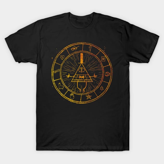 The Bill Cipher Wheel T-Shirt by nimsic